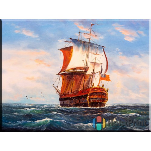 Картина Парусник, , 168.00 грн., MOO777049, , Морской пейзаж картины